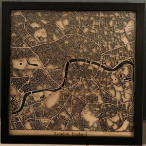 London England Map | Layered Wood Art Map | Custom Maps Available From Any City | Laser Cut Map | Office Decor | Gift